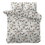 Micropercale Duvet Cover Set Spotty | Sand | Double - 200cm (W) x 220cm (L) - The Bedding & Blankets Store