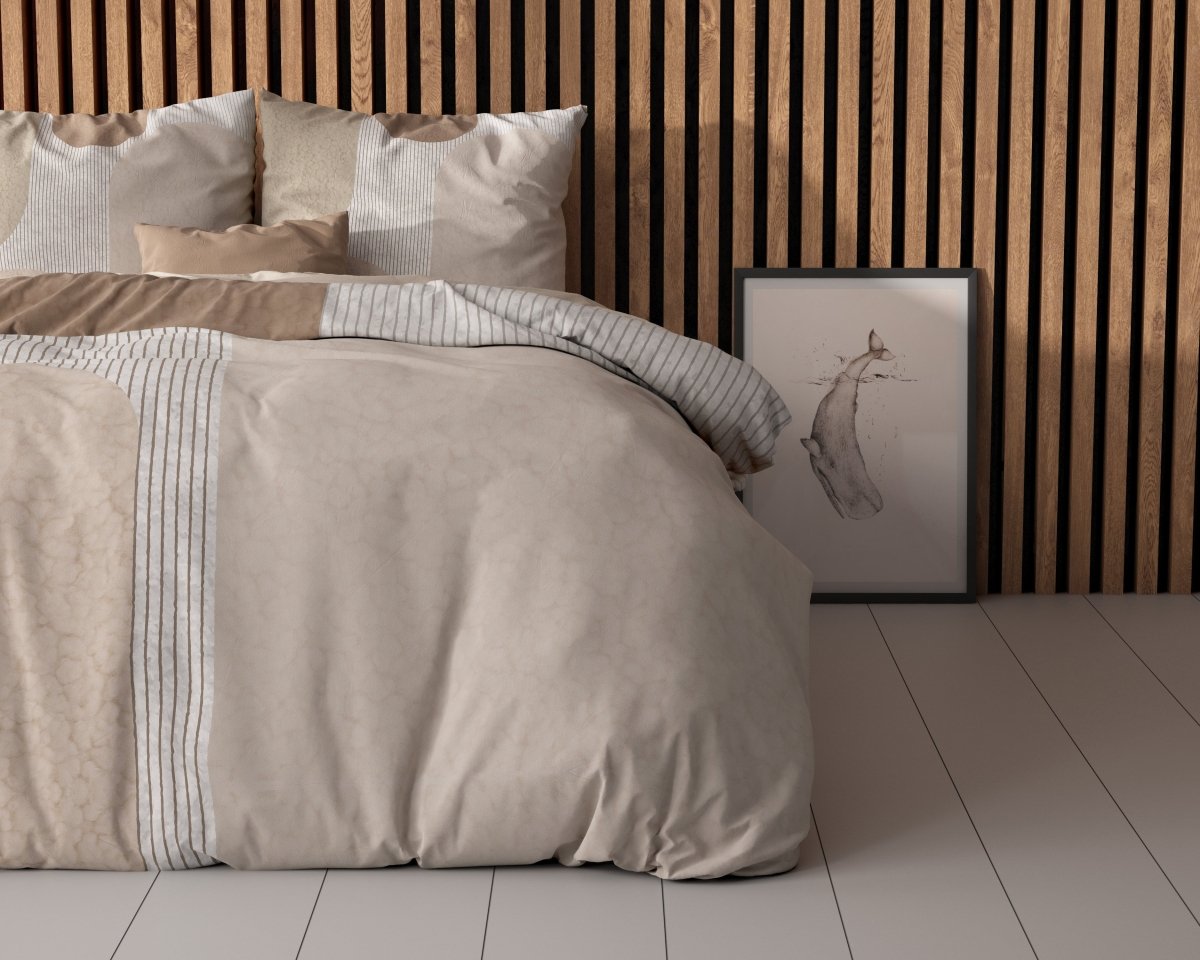 Micropercale Duvet Cover Set Teddy Print | Cream | King Long - 240cm (W) x 220cm (L) - The Bedding & Blankets Store
