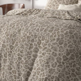 Micropercale Duvet Cover Set Tessa | Brown | Double - 200cm (W) x 220cm (L) - The Bedding & Blankets Store