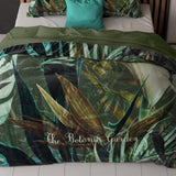 Micropercale Duvet Cover Set The Botanic Garden | Green | Double - 200cm (W) x 200/220cm (L) - The Bedding & Blankets Store