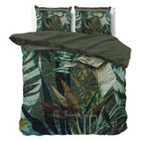 Micropercale Duvet Cover Set The Botanic Garden | Green | Double - 200cm (W) x 200/220cm (L) - The Bedding & Blankets Store