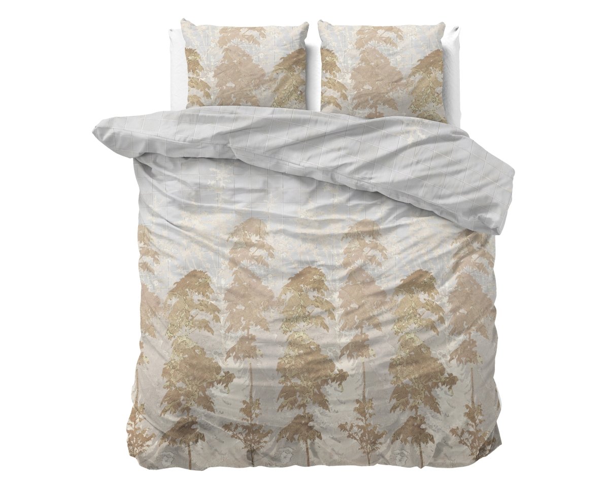 Micropercale Duvet Cover Set Treasture Three | Gold | Double - 200cm (W) x 200/220cm (L) - The Bedding & Blankets Store