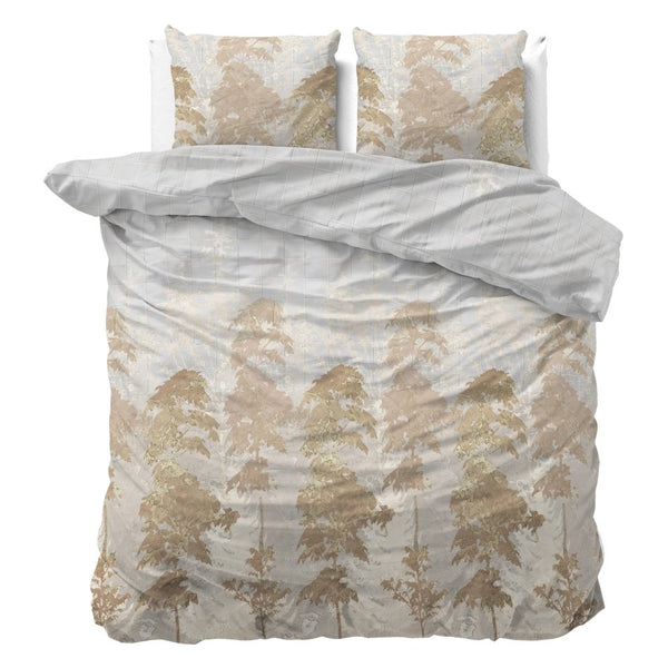 Micropercale Duvet Cover Set Treasture Three | Gold | Double - 200cm (W) x 200/220cm (L) - The Bedding & Blankets Store