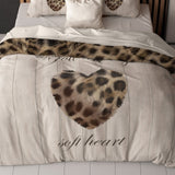 Micropercale Duvet Cover Set You Are My Heart | Sand | Double - 200cm (W) x 200/220cm (L) - The Bedding & Blankets Store