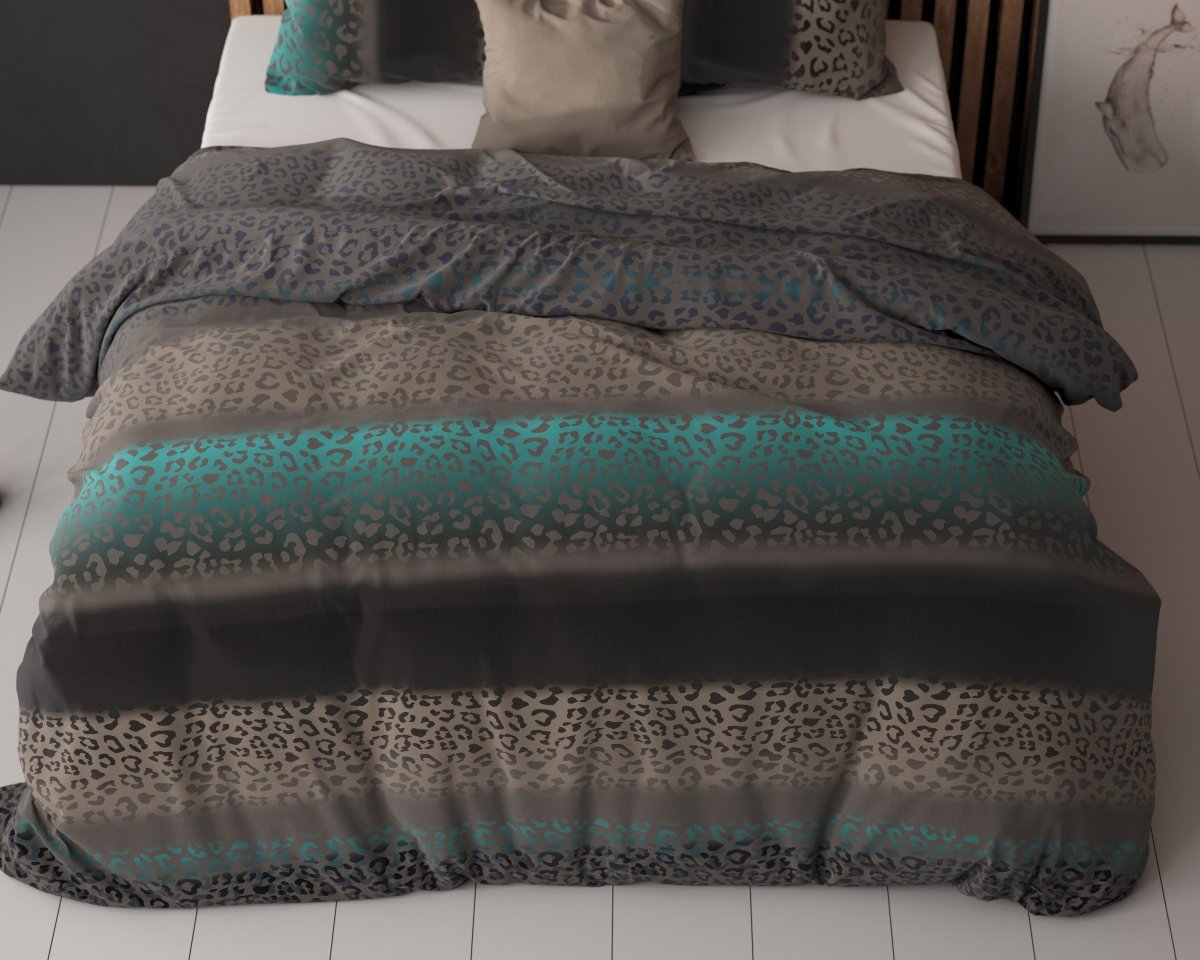Pollycotton Duvet Cover Set Avoka | Multicolour | Single - 140cm (W) x 220cm (L) - The Bedding & Blankets Store
