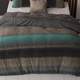 Pollycotton Duvet Cover Set Avoka | Multicolour | Single - 140cm (W) x 220cm (L) - The Bedding & Blankets Store