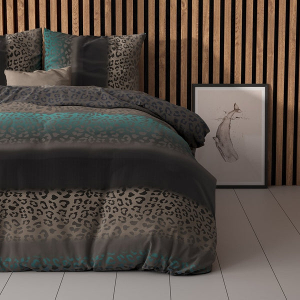 Pollycotton Duvet Cover Set Avoka | Multicolour | Single - 140cm (W) x 220cm (L) - The Bedding & Blankets Store