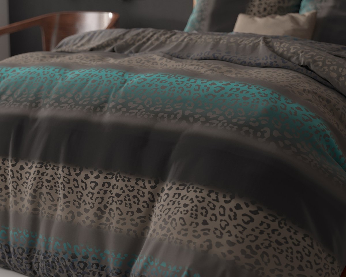 Pollycotton Duvet Cover Set Avoka | Multicolour | Single - 140cm (W) x 220cm (L) - The Bedding & Blankets Store