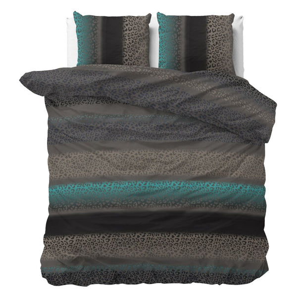 Pollycotton Duvet Cover Set Avoka | Multicolour | Single - 140cm (W) x 220cm (L) - The Bedding & Blankets Store