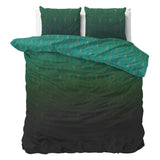 Pollycotton Duvet Cover Set Bowen | Green | Single - 140cm (W) x 220cm (L) - The Bedding & Blankets Store