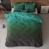 Pollycotton Duvet Cover Set Bowen | Green | Single - 140cm (W) x 220cm (L) - The Bedding & Blankets Store