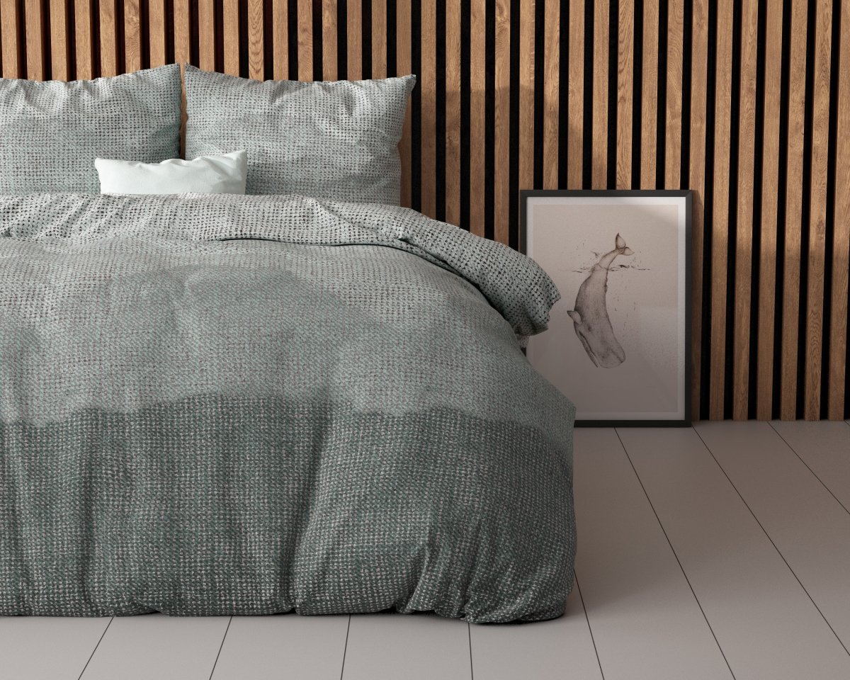 Pollycotton Duvet Cover Set Lulian Zee | Blue | Single - 140cm (W) x 220cm (L) - The Bedding & Blankets Store