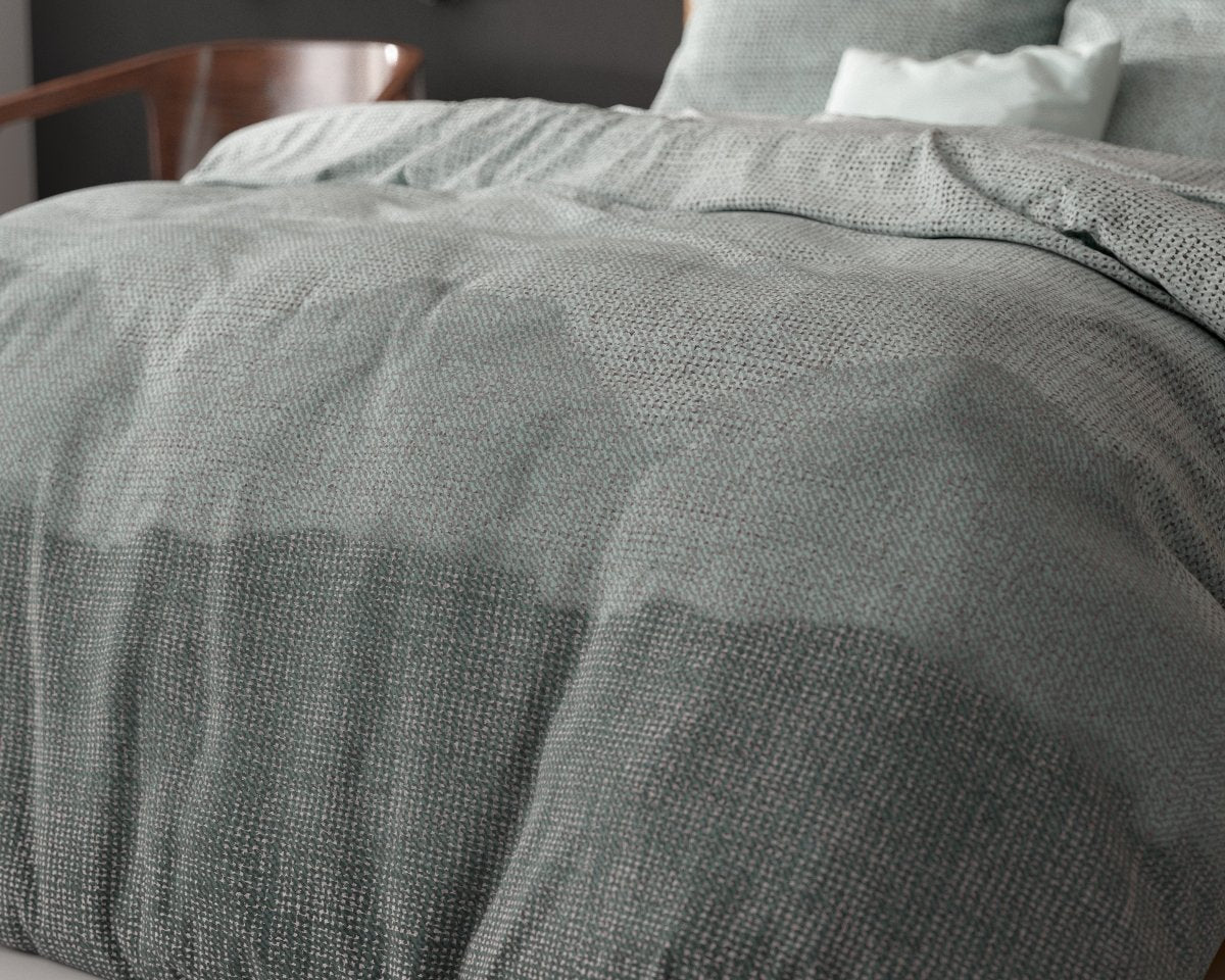 Pollycotton Duvet Cover Set Lulian Zee | Blue | Single - 140cm (W) x 220cm (L) - The Bedding & Blankets Store