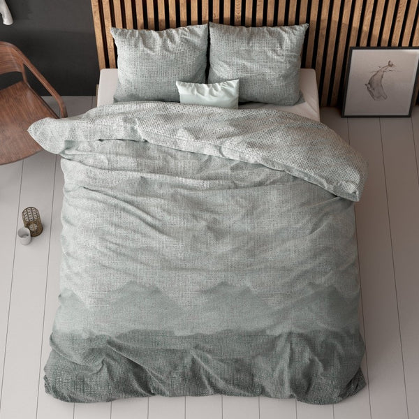Pollycotton Duvet Cover Set Lulian Zee | Blue | Single - 140cm (W) x 220cm (L) - The Bedding & Blankets Store