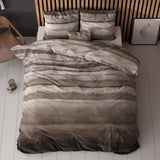 Pollycotton Duvet Cover Set Marcus | Taupe | Single - 140cm (W) x 220cm (L) - The Bedding & Blankets Store