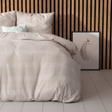 Pollycotton Duvet Cover Set Mirela | Sand | Single - 140cm (W) x 220cm (L) - The Bedding & Blankets Store