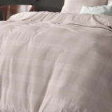 Pollycotton Duvet Cover Set Mirela | Sand | Single - 140cm (W) x 220cm (L) - The Bedding & Blankets Store