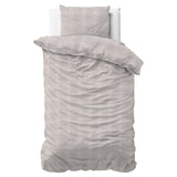 Pollycotton Duvet Cover Set Mirela | Sand | Single - 140cm (W) x 220cm (L) - The Bedding & Blankets Store