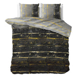 Pollycotton Duvet Cover Set Scratchy | Grey Anthracite | Single - 140cm (W) x 220cm (L) - The Bedding & Blankets Store
