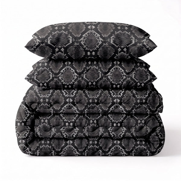 Polycotton Coverless Duvet Riley | Anthracite | Single - 140cm (W) x 200cm (L) - The Bedding & Blankets Store