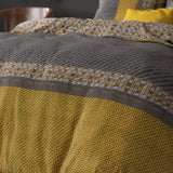 Polycotton Duvet Cover Set Altor | Gold | Single - 140cm (W) x 220cm (L) - The Bedding & Blankets Store