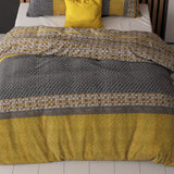 Polycotton Duvet Cover Set Altor | Gold | Single - 140cm (W) x 220cm (L) - The Bedding & Blankets Store
