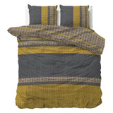 Polycotton Duvet Cover Set Altor | Gold | Single - 140cm (W) x 220cm (L) - The Bedding & Blankets Store