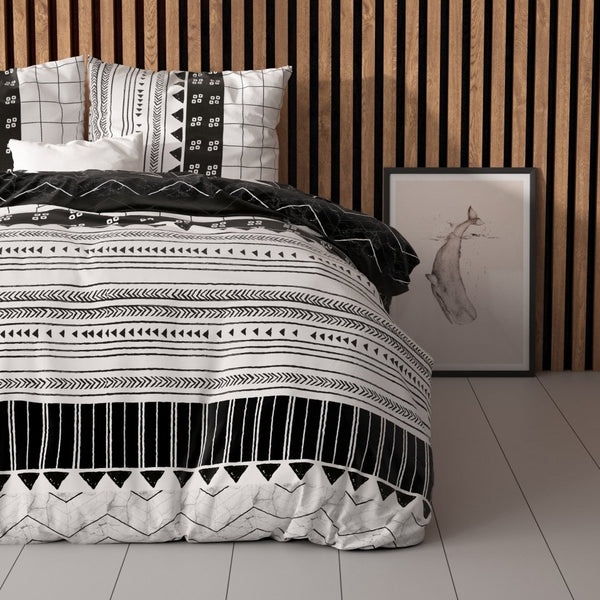 Polycotton Duvet Cover Set Artic Stripe | White | Single - 140cm (W) x 220cm (L) - The Bedding & Blankets Store