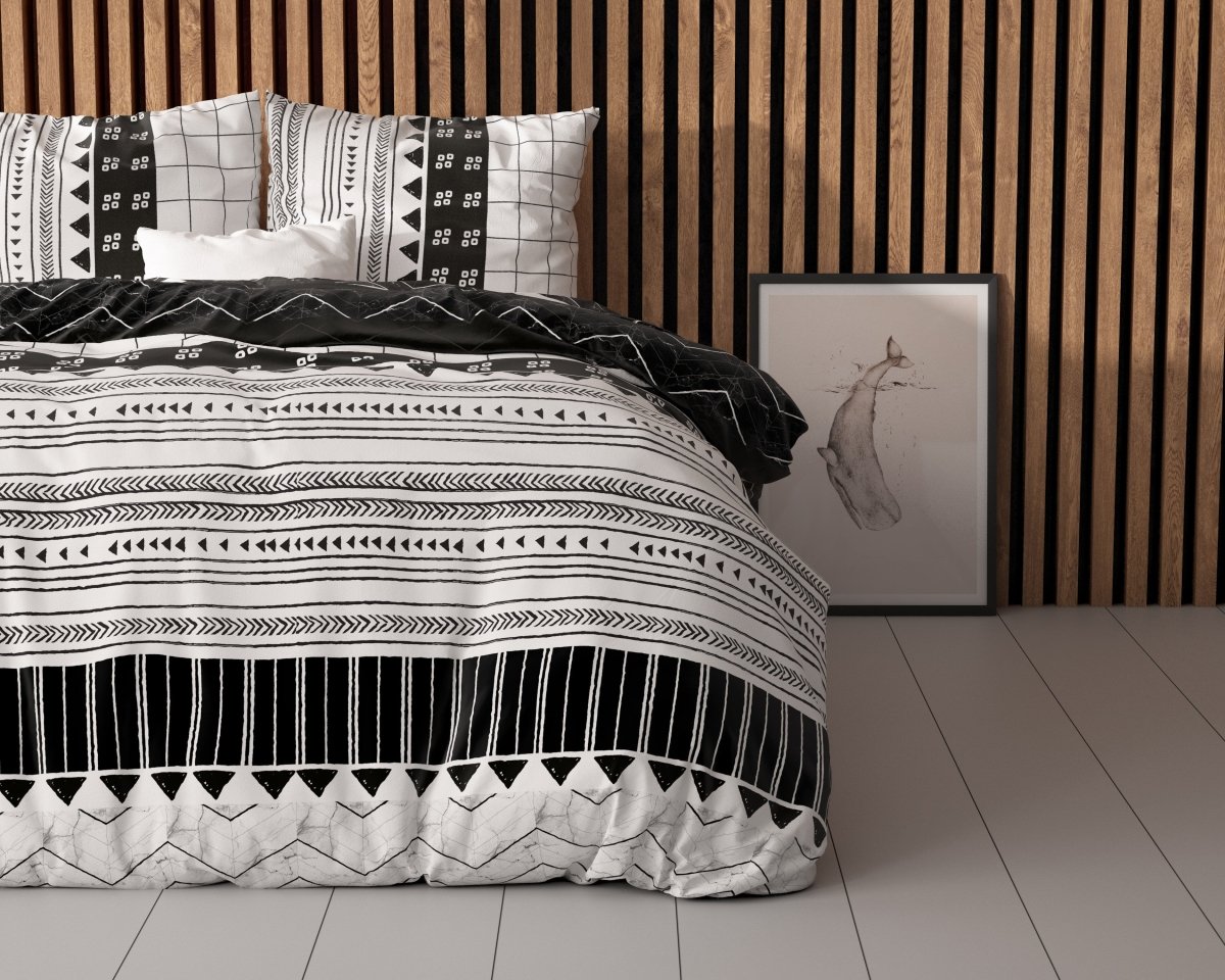 Polycotton Duvet Cover Set Artic Stripe | White | Single - 140cm (W) x 220cm (L) - The Bedding & Blankets Store