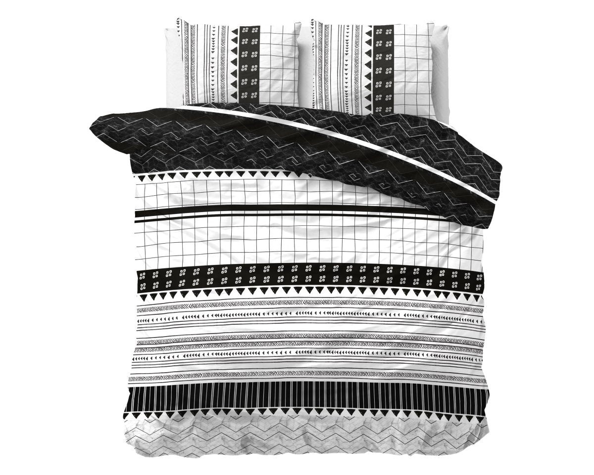 Polycotton Duvet Cover Set Artic Stripe | White | Single - 140cm (W) x 220cm (L) - The Bedding & Blankets Store