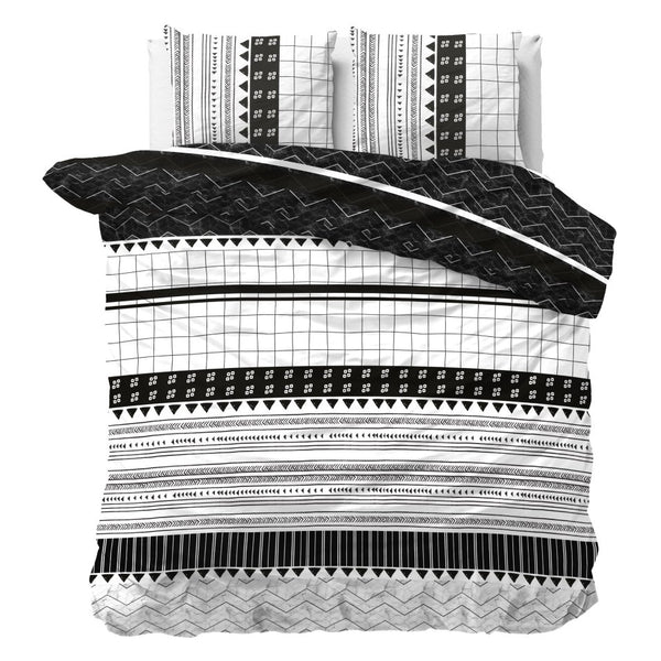 Polycotton Duvet Cover Set Artic Stripe | White | Single - 140cm (W) x 220cm (L) - The Bedding & Blankets Store