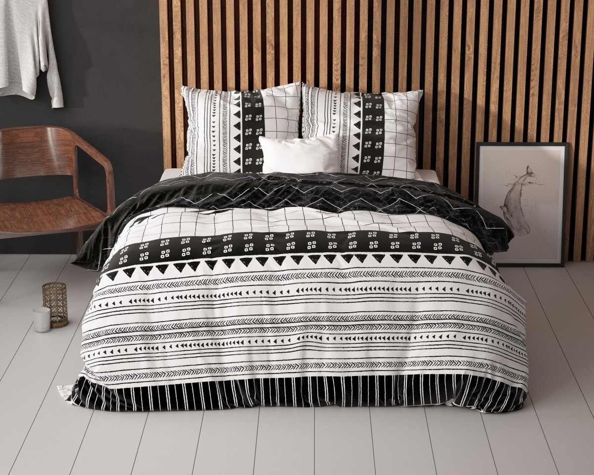 Polycotton Duvet Cover Set Artic Stripe | White | Single - 140cm (W) x 220cm (L) - The Bedding & Blankets Store