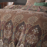 Polycotton Duvet Cover Set Berna | Brown | Single - 140cm (W) x 220cm (L) - The Bedding & Blankets Store