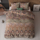 Polycotton Duvet Cover Set Berna | Brown | Single - 140cm (W) x 220cm (L) - The Bedding & Blankets Store