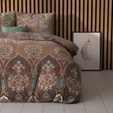 Polycotton Duvet Cover Set Berna | Brown | Single - 140cm (W) x 220cm (L) - The Bedding & Blankets Store