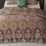 Polycotton Duvet Cover Set Berna | Brown | Single - 140cm (W) x 220cm (L) - The Bedding & Blankets Store