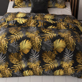 Polycotton Duvet Cover Set Brigette | Gold | Single - 140cm (W) x 220cm (L) - The Bedding & Blankets Store