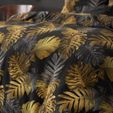 Polycotton Duvet Cover Set Brigette | Gold | Single - 140cm (W) x 220cm (L) - The Bedding & Blankets Store