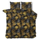 Polycotton Duvet Cover Set Brigette | Gold | Single - 140cm (W) x 220cm (L) - The Bedding & Blankets Store
