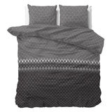 Polycotton Duvet Cover Set Cheng | Anthracite | Single - 140cm (W) x 220cm (L) - The Bedding & Blankets Store