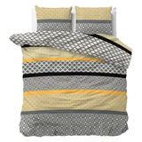 Polycotton Duvet Cover Set Chezka | Grey | Single - 140cm (W) x 220cm (L) - The Bedding & Blankets Store