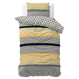Polycotton Duvet Cover Set Chezka | Grey | Single - 140cm (W) x 220cm (L) - The Bedding & Blankets Store