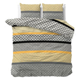 Polycotton Duvet Cover Set Chezka | Grey | Single - 140cm (W) x 220cm (L) - The Bedding & Blankets Store