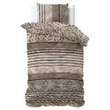 Polycotton Duvet Cover Set Cozy Panther | Brown | Single - 140cm (W) x 220cm (L) - The Bedding & Blankets Store