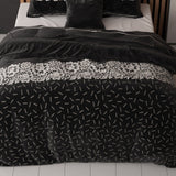Polycotton Duvet Cover Set Dervio | Anthracite | Single - 140cm (W) x 220cm (L) - The Bedding & Blankets Store
