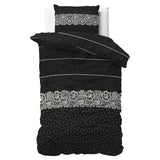Polycotton Duvet Cover Set Dervio | Anthracite | Single - 140cm (W) x 220cm (L) - The Bedding & Blankets Store