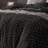Polycotton Duvet Cover Set Dervio | Anthracite | Single - 140cm (W) x 220cm (L) - The Bedding & Blankets Store