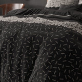 Polycotton Duvet Cover Set Dervio | Anthracite | Single - 140cm (W) x 220cm (L) - The Bedding & Blankets Store