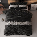 Polycotton Duvet Cover Set Dervio | Anthracite | Single - 140cm (W) x 220cm (L) - The Bedding & Blankets Store