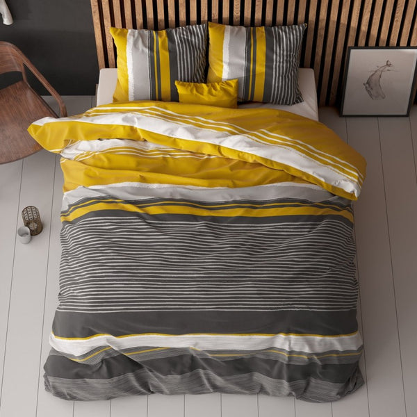 Polycotton Duvet Cover Set Drake | Black | Single - 140cm (W) x 220cm (L) - The Bedding & Blankets Store